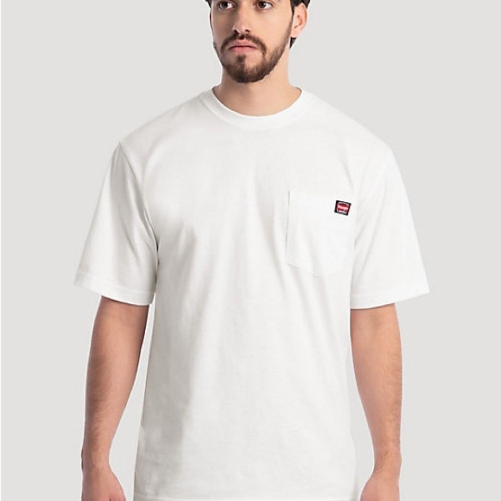 Wrangler White Short Sleeve Tee for Casual Wear Size Medium 10 0499